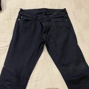 DL 1961 size 28 Amanda skinny navy jeans with raw hem